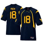 Men's West Virginia Mountaineers NCAA #18 Nick Priem Navy Authentic Nike Retro Stitched College Football Jersey RO15Q27NA